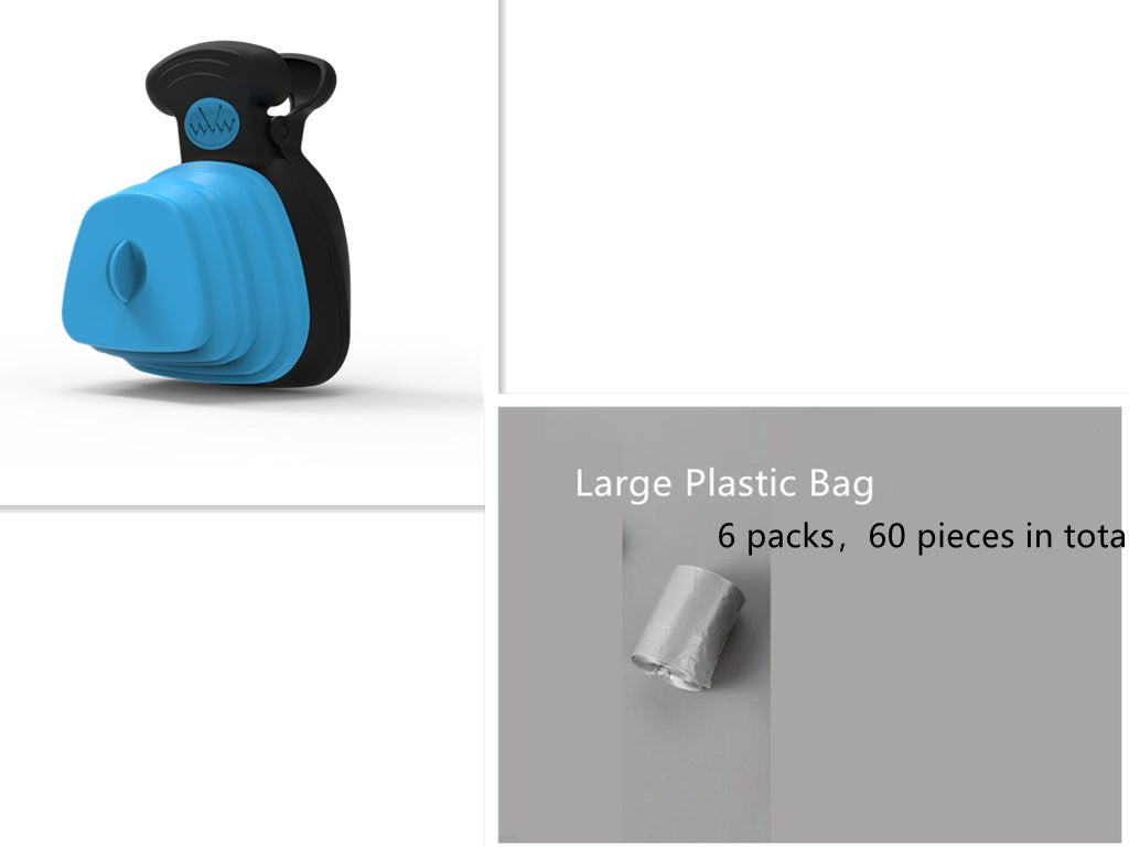 Dog Poop Bag Dispenser with Foldable Scoop
