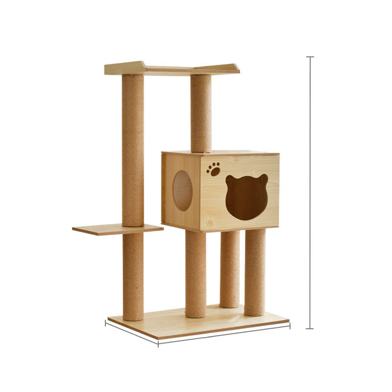 Cat Climbing Tree with Crawl Nest, Scratching Board & Space Capsule
