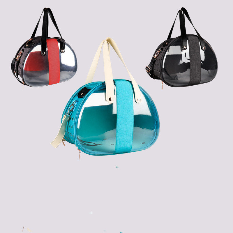 Double Fish Transparent Pet Backpack