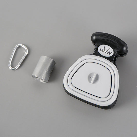 Dog Poop Bag Dispenser with Foldable Scoop