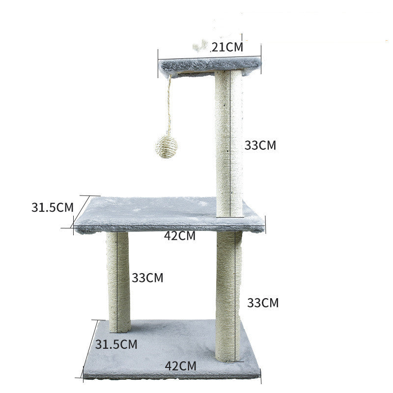 Cat Climbing Tree with Litter Area