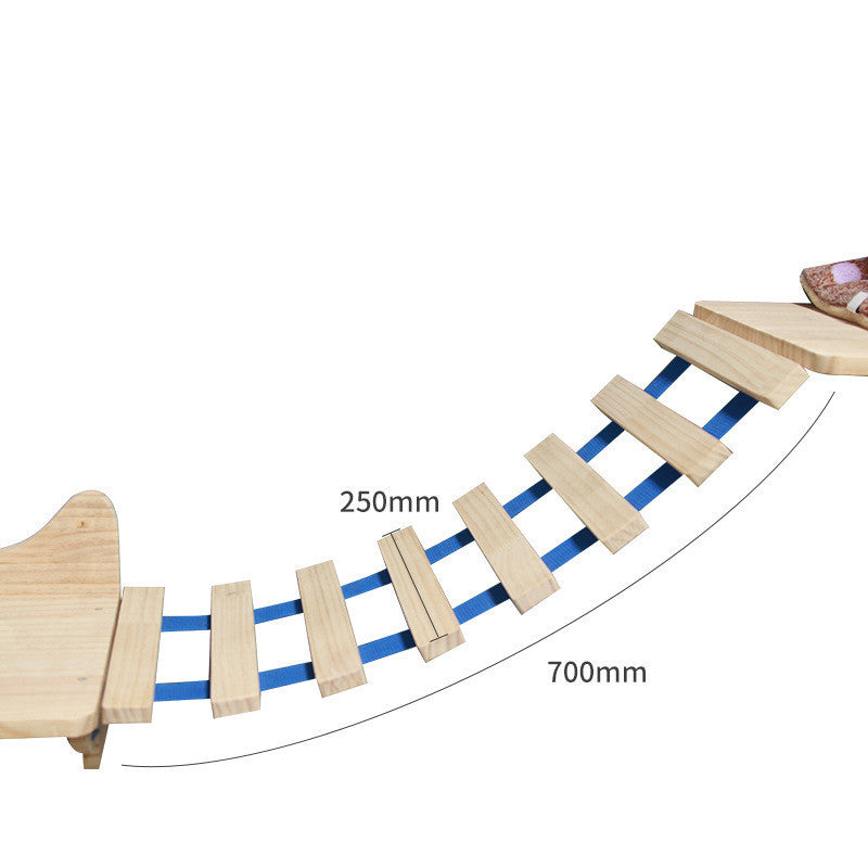Wall-Mounted Solid Wood Cat Climbing Frame