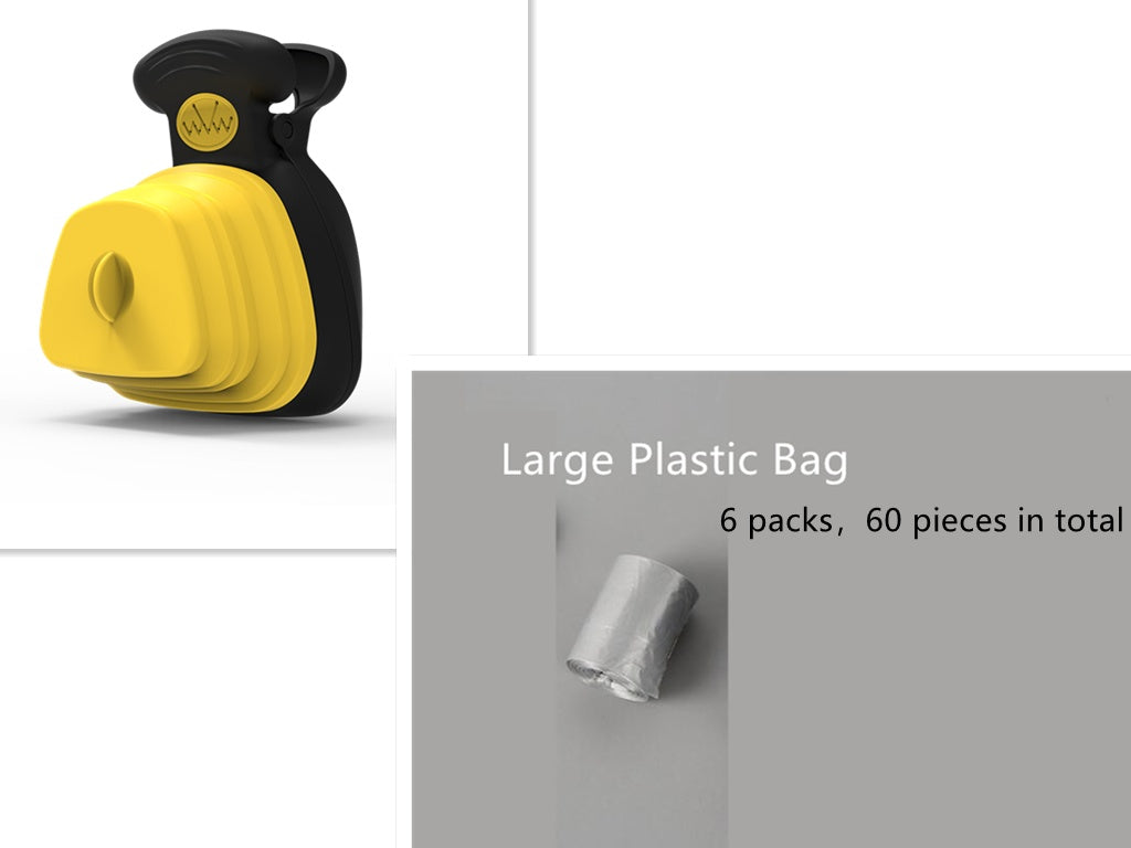 Dog Poop Bag Dispenser with Foldable Scoop